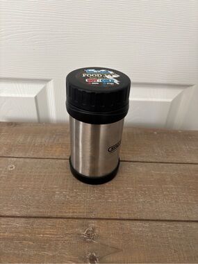 Stainless Steel Food Jar with Black Lid - Insulated Portable Container